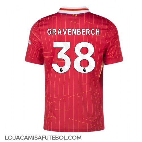 Camisa de Futebol Liverpool Ryan Gravenberch #38 Equipamento Principal 2024-25 Manga Curta